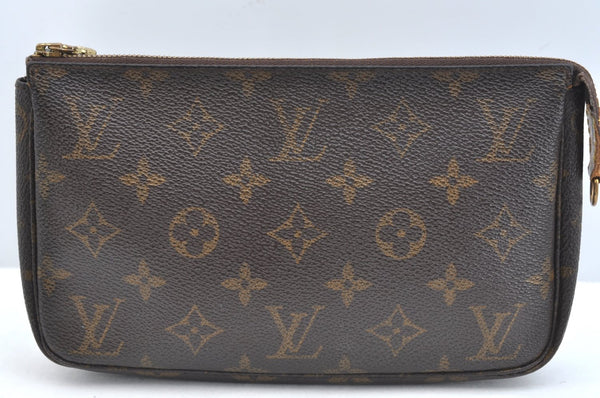 Authentic Louis Vuitton Monogram Pochette Accessoires Pouch M51980 LV K7523