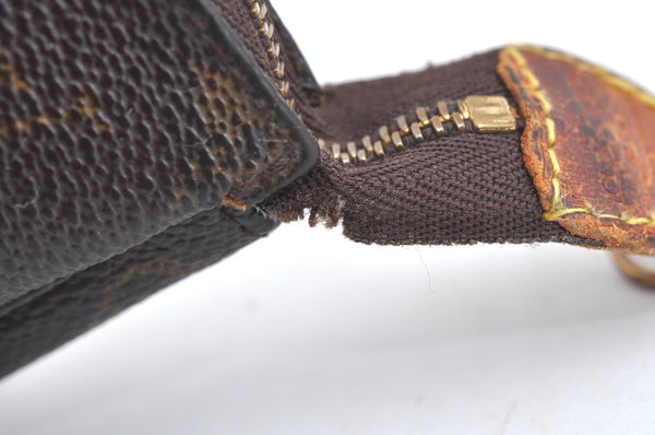 Authentic Louis Vuitton Monogram Pochette Accessoires Pouch M51980 LV K7523