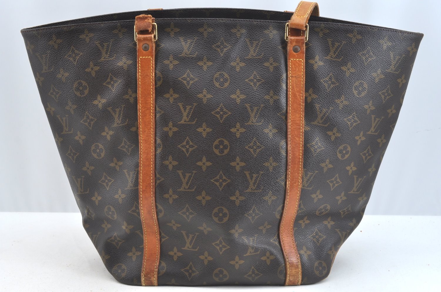 Authentic Louis Vuitton Monogram Sac Shopping PM Tote Bag M51108 LV Junk K7525