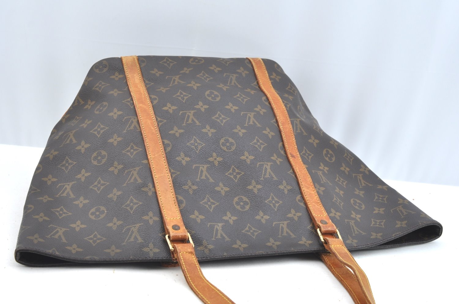 Authentic Louis Vuitton Monogram Sac Shopping PM Tote Bag M51108 LV Junk K7525