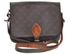 Authentic Louis Vuitton Monogram Cartouchiere GM Shoulder Bag Old Model K7527