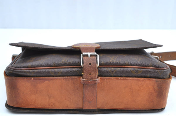 Authentic Louis Vuitton Monogram Cartouchiere GM Shoulder Bag Old Model K7527