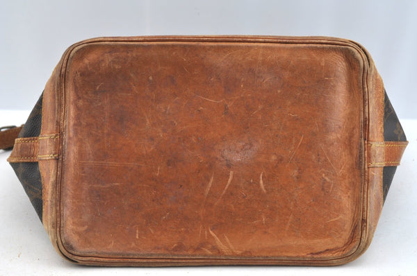 Authentic Louis Vuitton Monogram Noe Shoulder Drawstring Bag M42224 Junk K7528