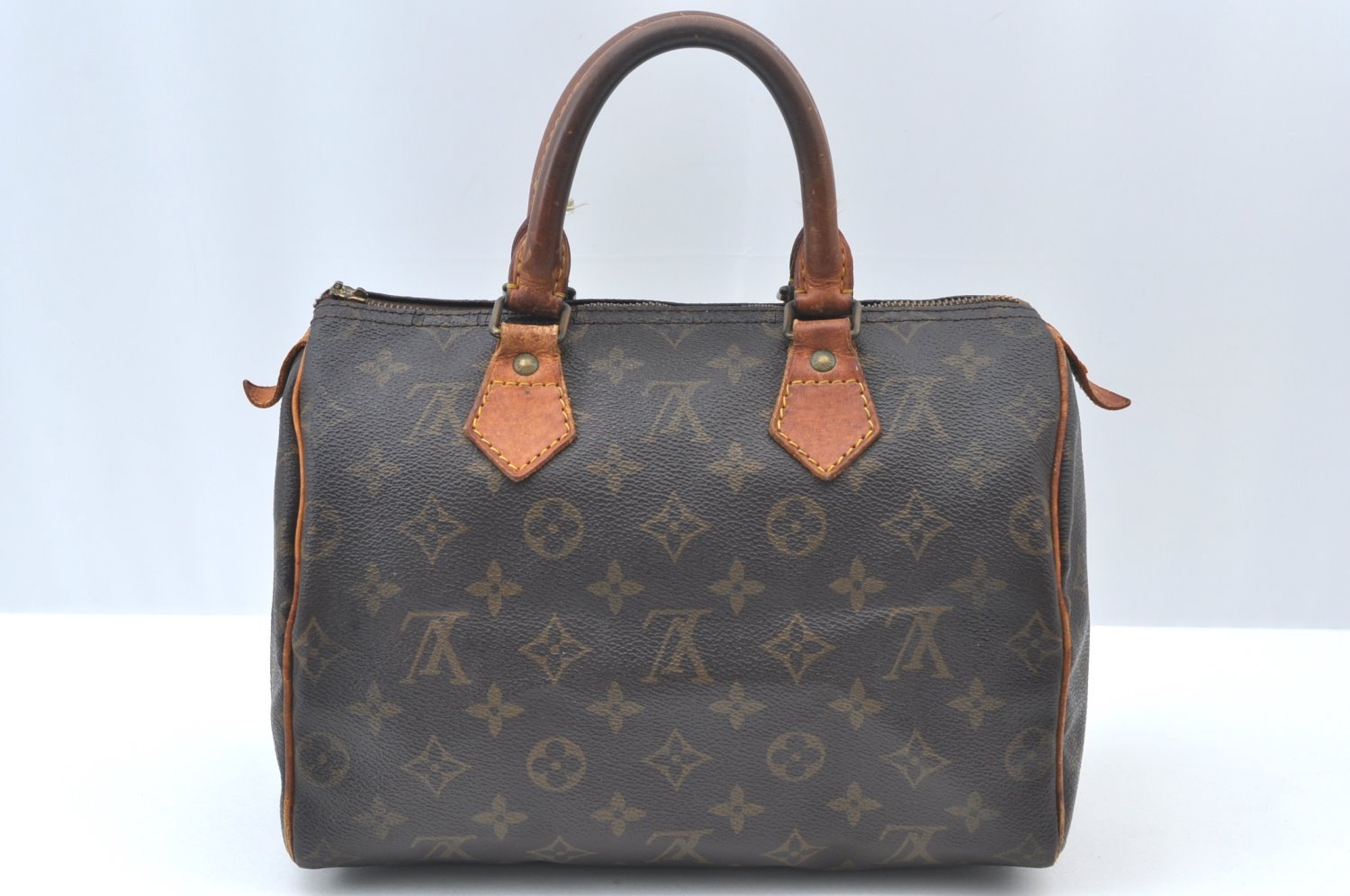 Authentic Louis Vuitton Monogram Speedy 25 Boston Hand Bag M41528 LV Junk K7535