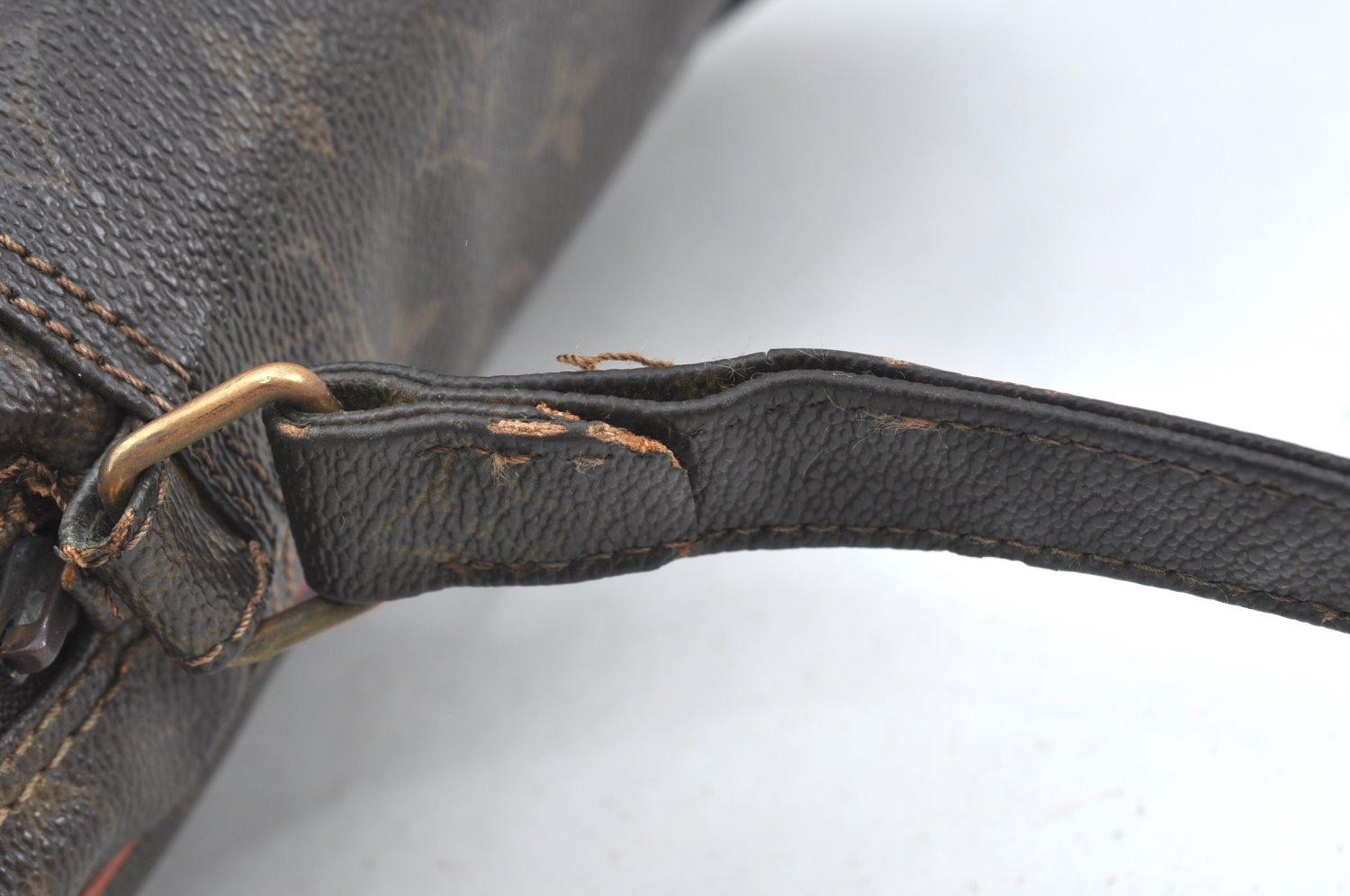 Authentic Louis Vuitton Monogram Marceau Shoulder Cross Bag Old Model Junk K7539