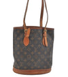 Authentic Louis Vuitton Monogram Bucket PM Shoulder Tote Bag M42238 Junk K7552