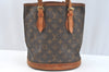 Authentic Louis Vuitton Monogram Bucket PM Shoulder Tote Bag M42238 Junk K7552