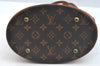 Authentic Louis Vuitton Monogram Bucket PM Shoulder Tote Bag M42238 Junk K7552
