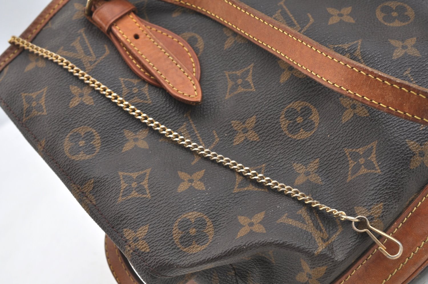 Authentic Louis Vuitton Monogram Bucket PM Shoulder Tote Bag M42238 Junk K7552