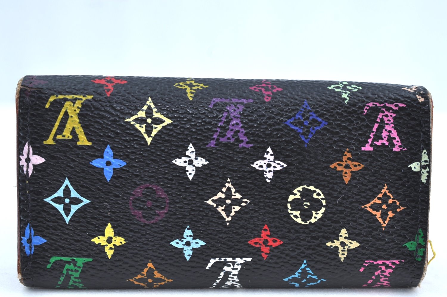 Auth Louis Vuitton Monogram Multicolor Multicles 4 Key Case M60044 Black K7555
