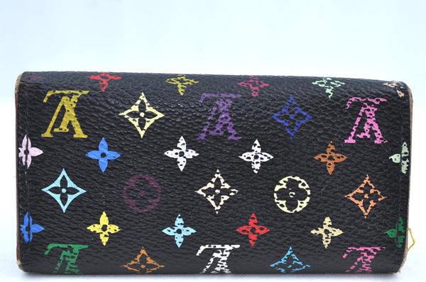 Auth Louis Vuitton Monogram Multicolor Multicles 4 Key Case M60044 Black K7555
