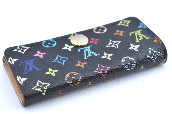 Auth Louis Vuitton Monogram Multicolor Multicles 4 Key Case M60044 Black K7555