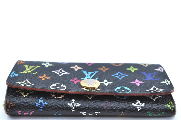 Auth Louis Vuitton Monogram Multicolor Multicles 4 Key Case M60044 Black K7555