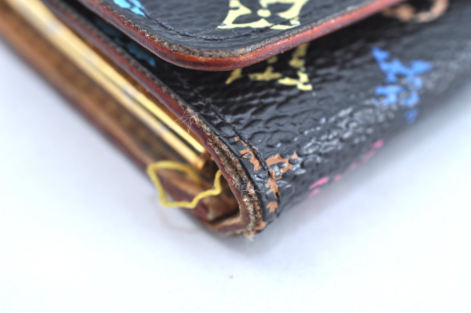 Auth Louis Vuitton Monogram Multicolor Multicles 4 Key Case M60044 Black K7555