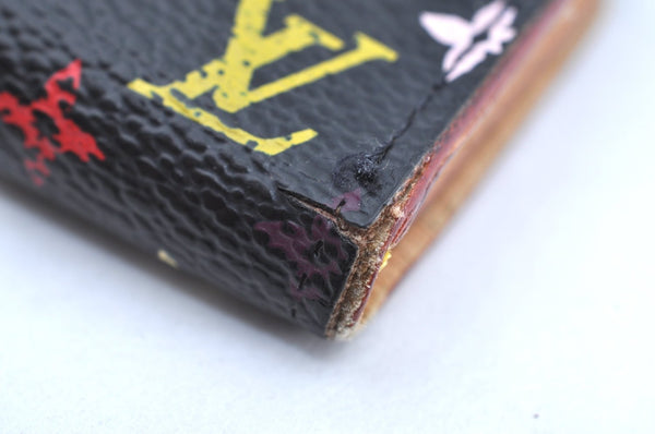 Auth Louis Vuitton Monogram Multicolor Multicles 4 Key Case M60044 Black K7555