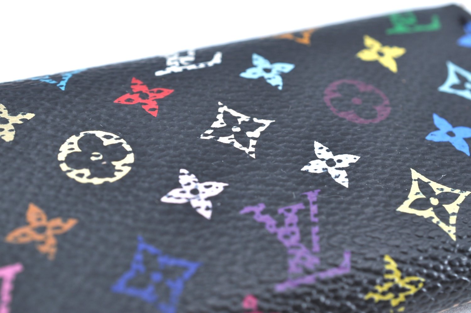 Auth Louis Vuitton Monogram Multicolor Multicles 4 Key Case M60044 Black K7555
