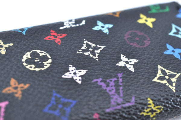Auth Louis Vuitton Monogram Multicolor Multicles 4 Key Case M60044 Black K7555