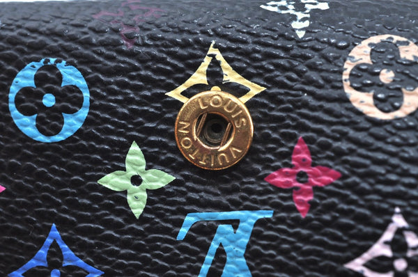 Auth Louis Vuitton Monogram Multicolor Multicles 4 Key Case M60044 Black K7555