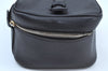 Authentic CHANEL Caviar Skin Vanity Cosmetic Hand Bag Purse Black CC Junk K7564