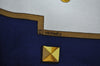 Authentic HERMES Carre 90 Scarf "LES CLES" Silk Navy K7587