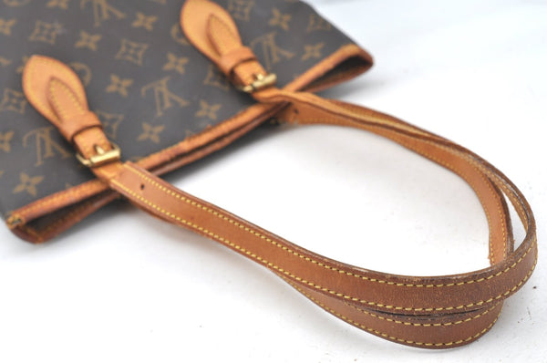 Authentic Louis Vuitton Monogram Bucket PM Shoulder Tote Bag M42238 Junk K7592