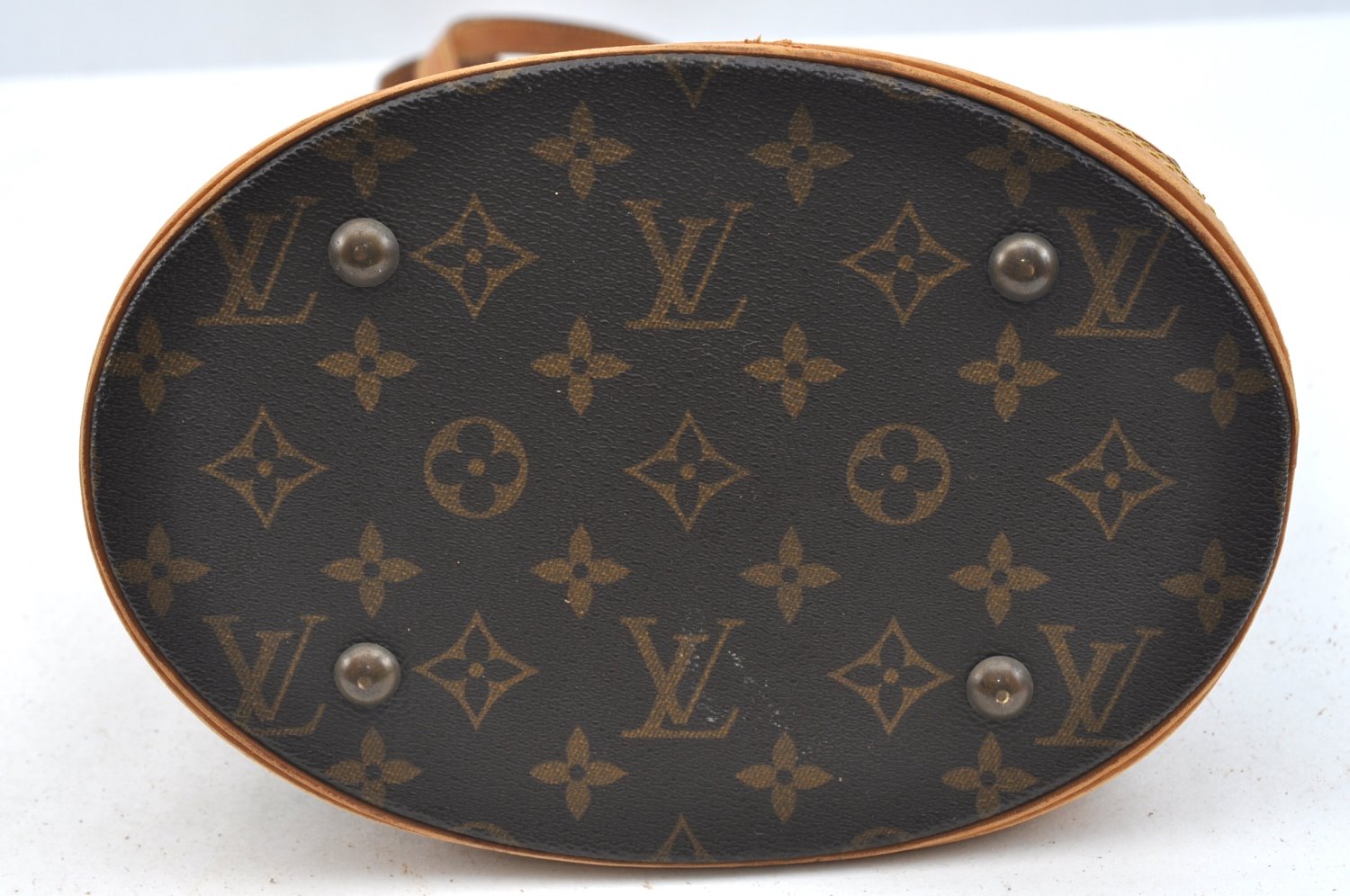 Authentic Louis Vuitton Monogram Bucket PM Shoulder Tote Bag M42238 Junk K7592