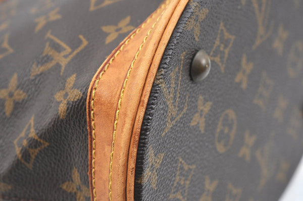 Authentic Louis Vuitton Monogram Bucket PM Shoulder Tote Bag M42238 Junk K7592