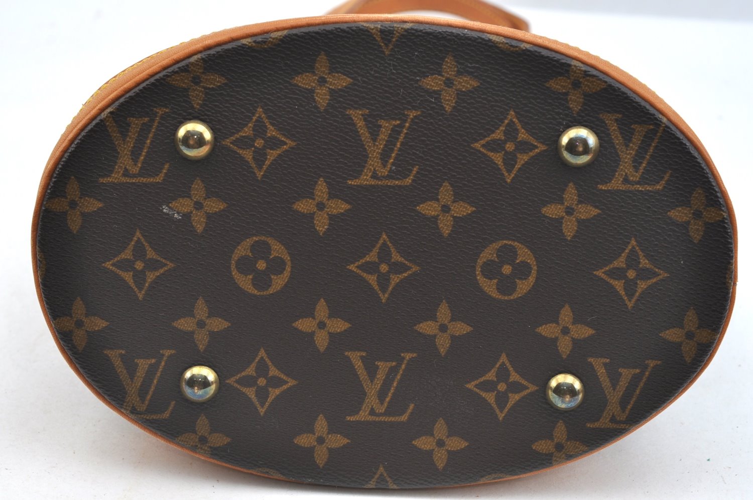 Authentic Louis Vuitton Monogram Bucket PM Shoulder Tote Bag M42238 Junk K7594