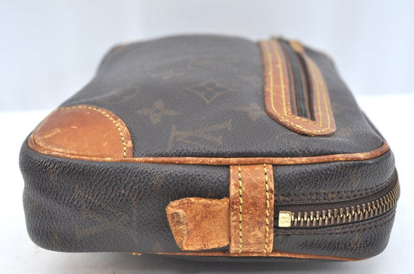 Authentic Louis Vuitton Monogram Marly Dragonne Clutch Hand Bag Old Model K7599