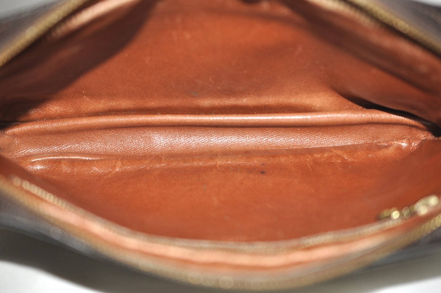 Authentic Louis Vuitton Monogram Marly Dragonne Clutch Hand Bag Old Model K7599