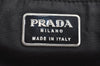 Authentic PRADA Vintage Nylon Tessuto Leather Shoulder Hand Tote Bag Black K7604