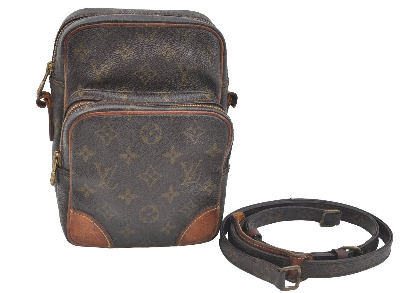 Authentic Louis Vuitton Monogram Amazone Shoulder Cross Bag M45236 Junk K7606