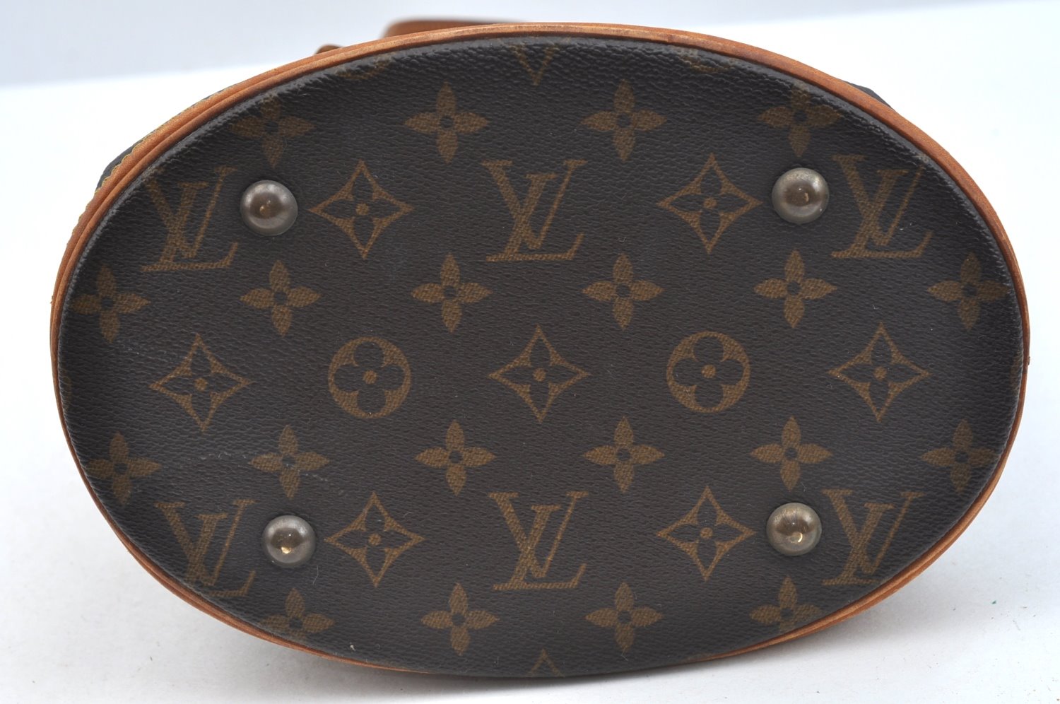 Authentic Louis Vuitton Monogram Bucket PM Shoulder Tote Bag M42238 Junk K7609