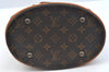 Authentic Louis Vuitton Monogram Bucket PM Shoulder Tote Bag M42238 Junk K7609