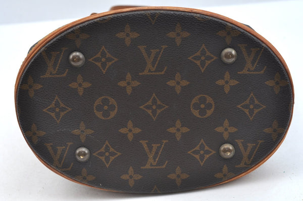 Authentic Louis Vuitton Monogram Bucket PM Shoulder Tote Bag M42238 Junk K7609