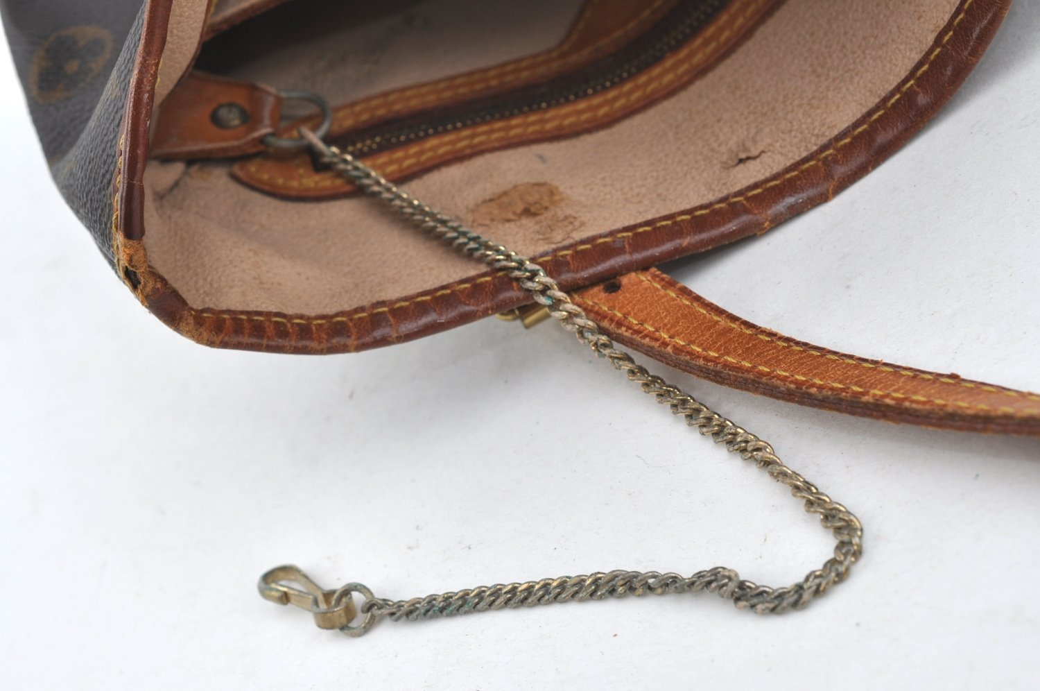 Authentic Louis Vuitton Monogram Bucket PM Shoulder Tote Bag M42238 Junk K7609