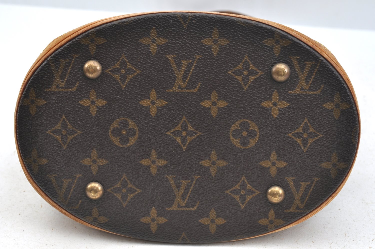 Authentic Louis Vuitton Monogram Bucket PM Shoulder Tote Bag M42238 LV K7624