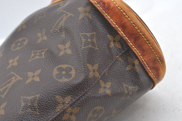 Authentic Louis Vuitton Monogram Bucket PM Shoulder Tote Bag M42238 LV K7624