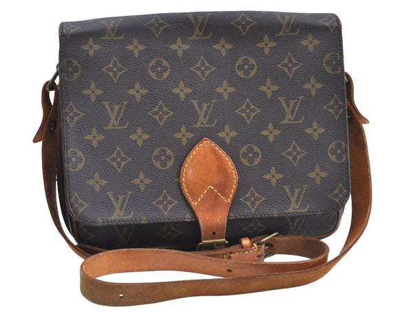 Authentic Louis Vuitton Monogram Cartouchiere GM M51252 Shoulder Cross Bag K7630