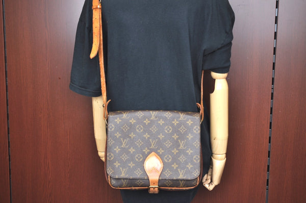 Authentic Louis Vuitton Monogram Cartouchiere GM M51252 Shoulder Cross Bag K7630