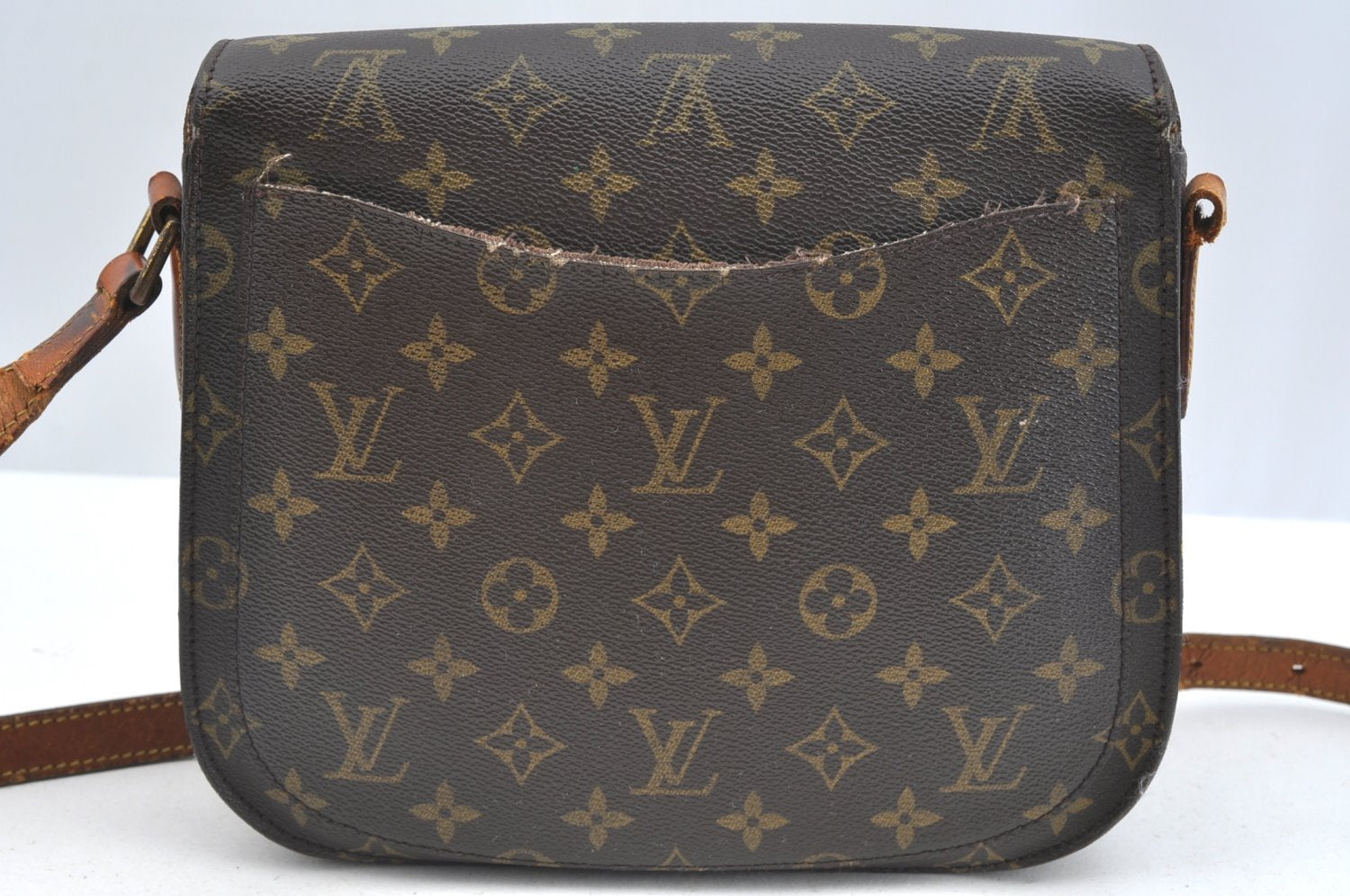 Auth Louis Vuitton Monogram Saint Cloud GM M51242 Shoulder Cross Bag Junk K7634