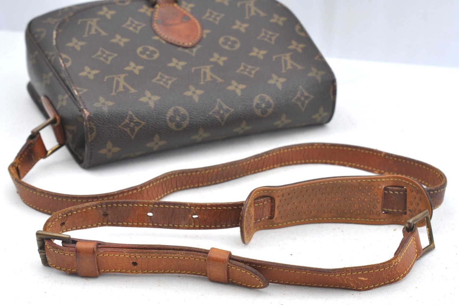 Auth Louis Vuitton Monogram Saint Cloud GM M51242 Shoulder Cross Bag Junk K7634