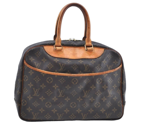 Authentic Louis Vuitton Monogram Deauville Hand Bag M47270 LV K7637