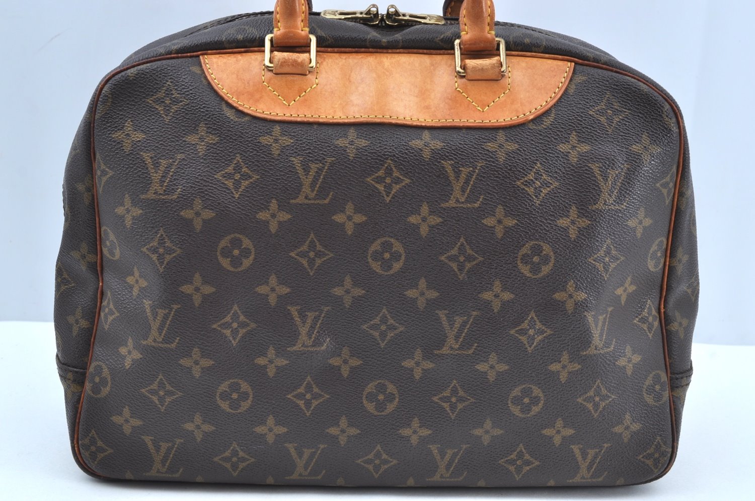 Authentic Louis Vuitton Monogram Deauville Hand Bag M47270 LV K7637