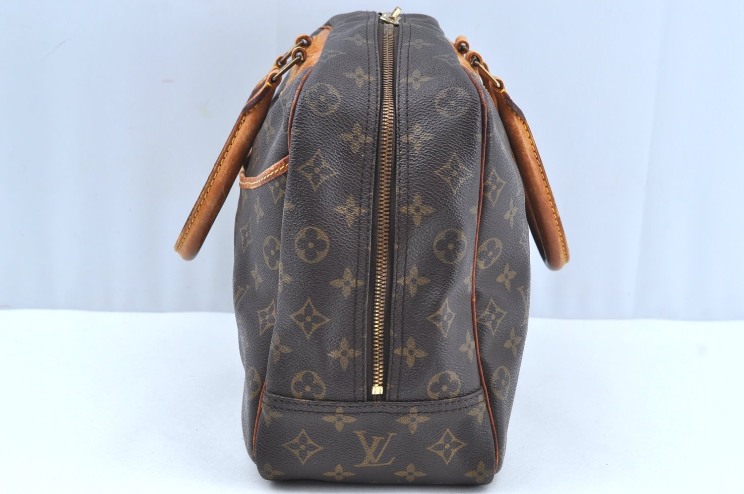 Authentic Louis Vuitton Monogram Deauville Hand Bag M47270 LV K7637