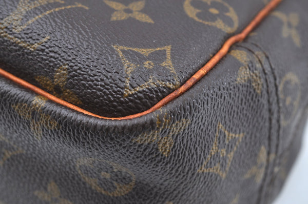 Authentic Louis Vuitton Monogram Deauville Hand Bag M47270 LV K7637