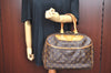 Authentic Louis Vuitton Monogram Deauville Hand Bag M47270 LV K7637