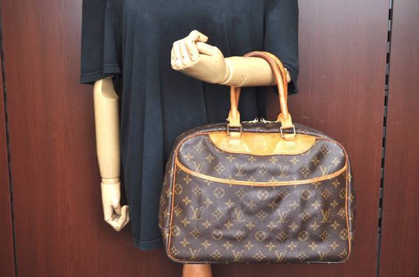 Authentic Louis Vuitton Monogram Deauville Hand Bag M47270 LV K7637