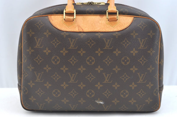 Authentic Louis Vuitton Monogram Deauville Hand Bag M47270 LV K7639