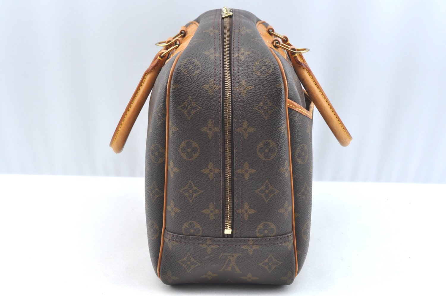 Authentic Louis Vuitton Monogram Deauville Hand Bag M47270 LV K7639